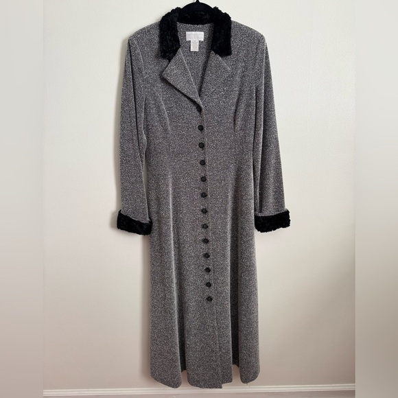 Vintage 90s Studio C Fur Collar Jacket Size 10 - Picture 1 of 8